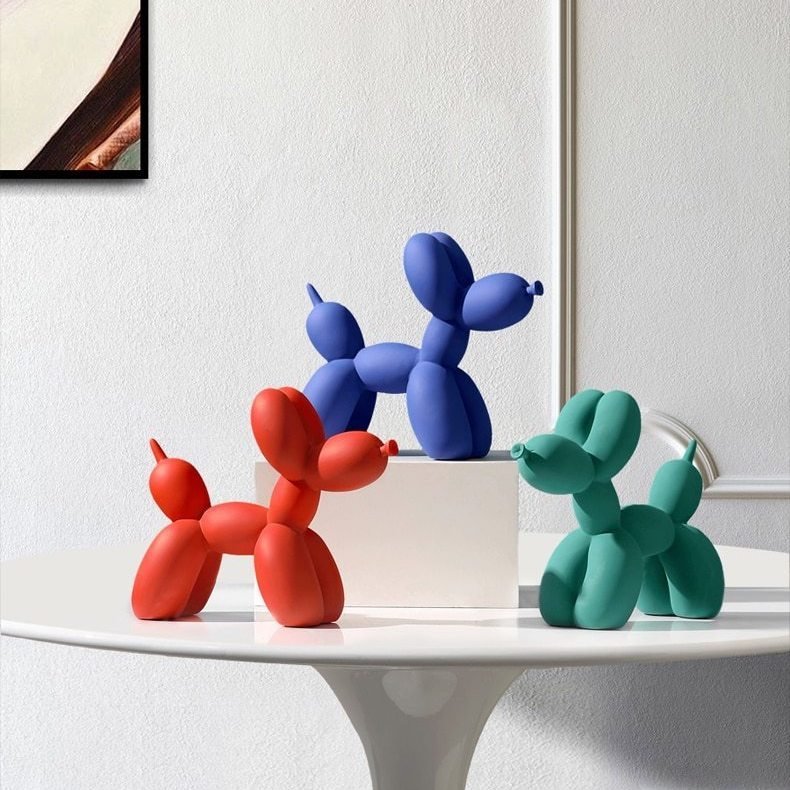 Decoratief ballon hond beeld van resin voor moderne woondecoratie