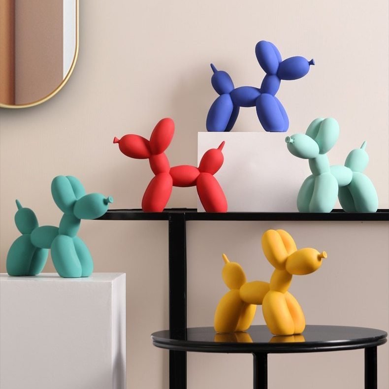 Decoratief ballon hond beeld van resin voor moderne woondecoratie