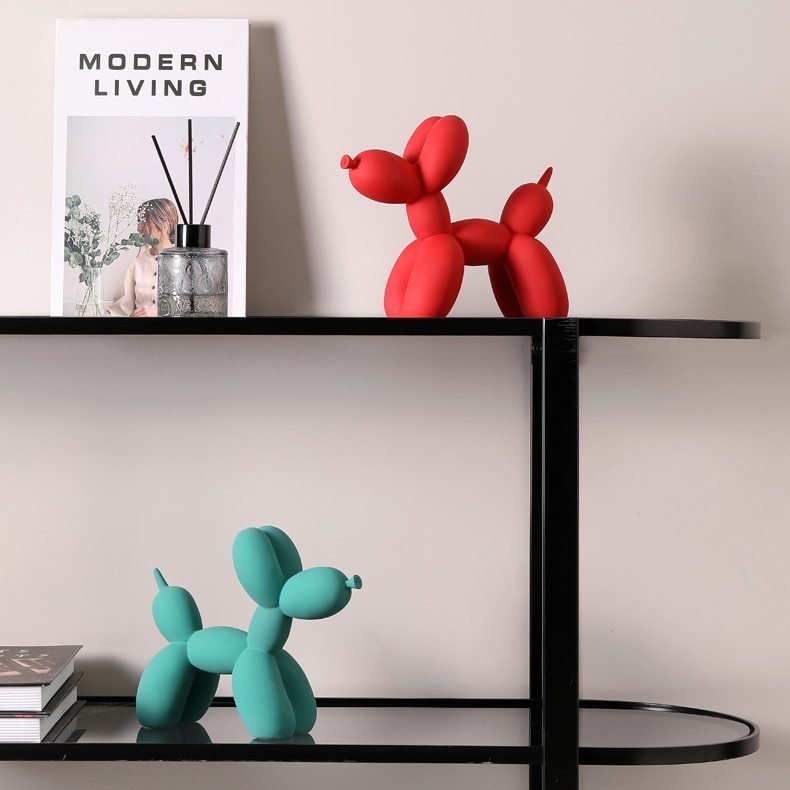 Decoratief ballon hond beeld van resin voor moderne woondecoratie