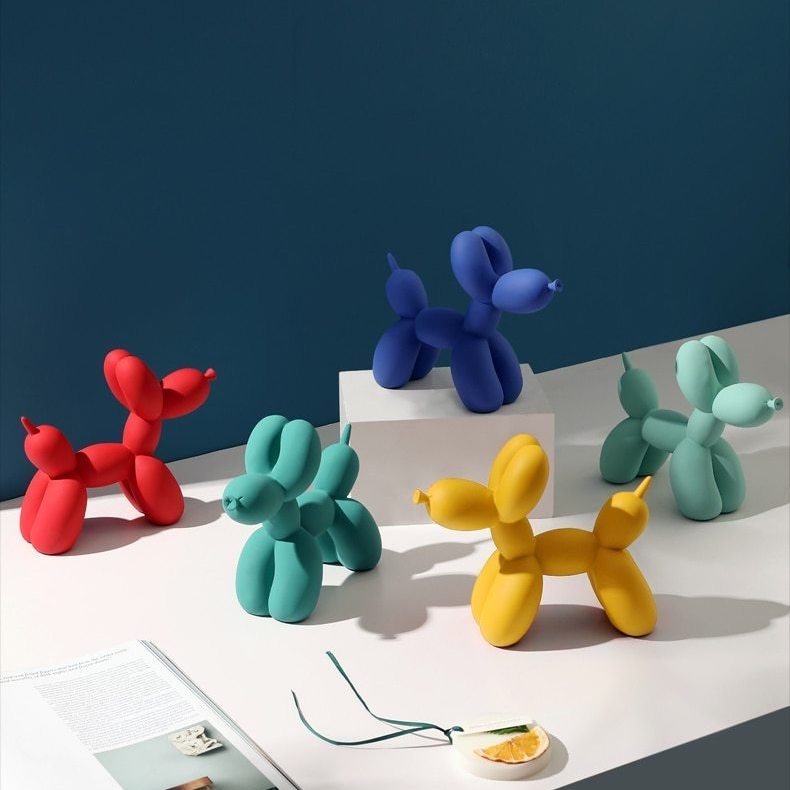 Decoratief ballon hond beeld van resin voor moderne woondecoratie