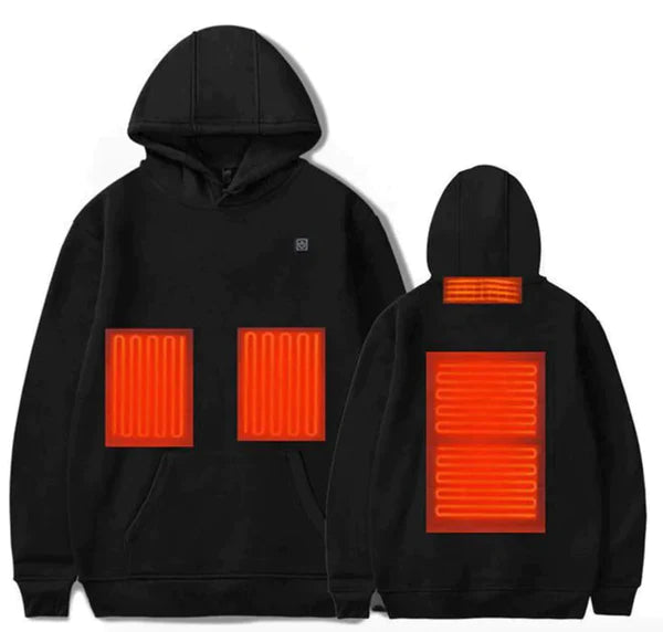 Verwarmde Unisex Hoodie met Verwarmingselement