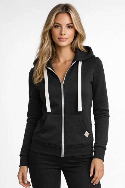 Dames Hoodie met Capuchon en Rits, Casual Model