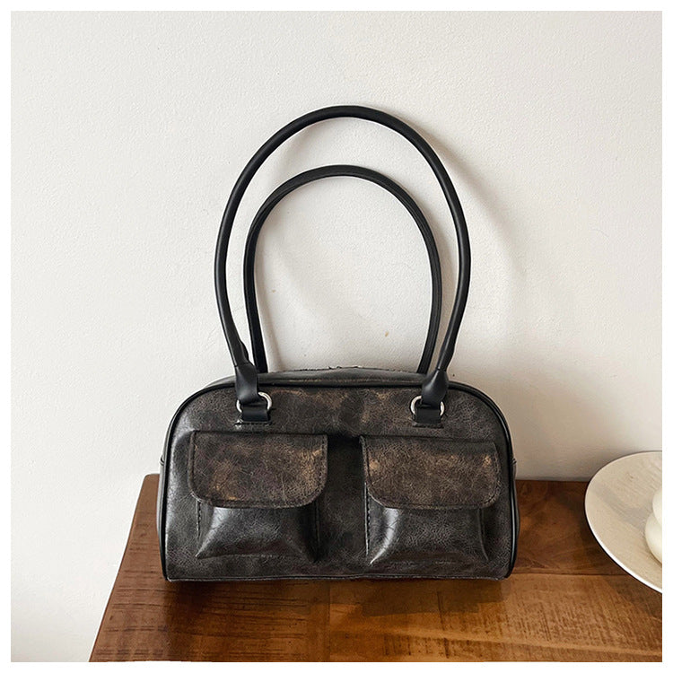 Vegan Schoudertas Dames Vintage Stijl 27 cm