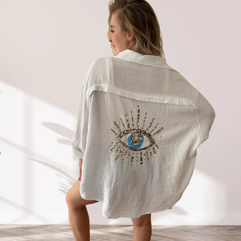 Oversized Katoenen Shirt Luxe Gemakkelijk Comfortabel