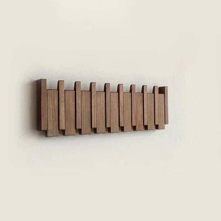 Wandkapstok Piano Vorm Hout Walnoot Beuken 4 6 8 Haken Scandinavisch Design Jashaken Wandmontage Organizer Hal