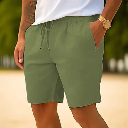 Heren Linnen Broek Zomer Short Casual Korte Broek