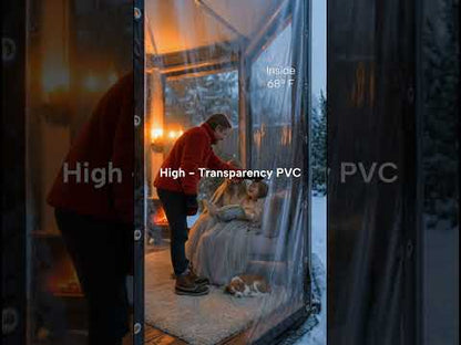 Transparant PVC Terrasscherm 0,35mm Dik Waterdicht Winddicht met Ogen | Afdekhoes Overkapping Prieel Veranda