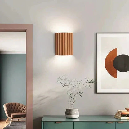 Moderne Wandlamp met Geribbeld Hars Design Sculptuurvorm Exclusieve Wandverlichting voor Woonkamer Slaapkamer Hal Kunstzinnige Wandlamp LED 7W