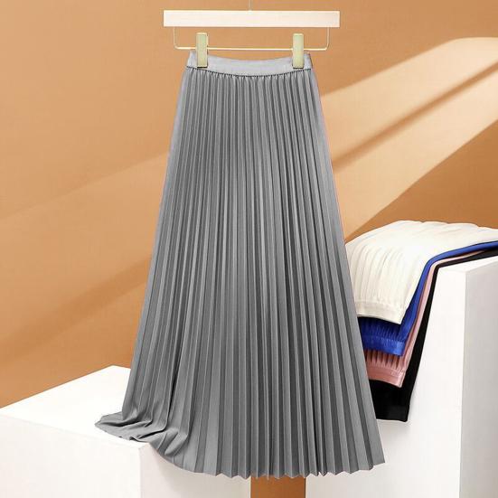 Elastische Maxi Rok Geplooid met Hoge Taille - StudioMarella