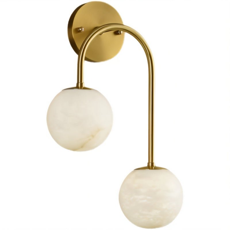 Alabaster Hanglamp Van Natuursteen Met Zachte Warme Gloed En Sculpturaal Design