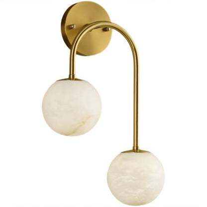 Alabaster Hanglamp Van Natuursteen Met Zachte Warme Gloed En Sculpturaal Design