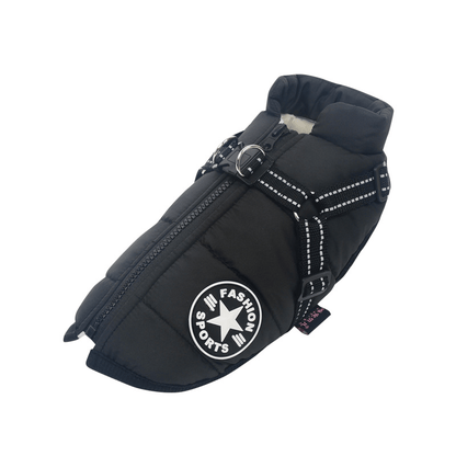 Hondenjas met Geïntegreerd Tuigje Waterdicht Winterwarm Reflecterend voor Honden Outdoor Wandeling Veiligheid