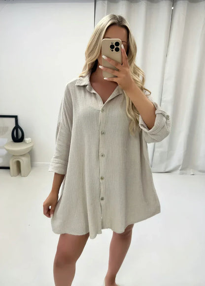 Vedra | Oversized Blouse Ibiza Stijl Vrouwelijk
