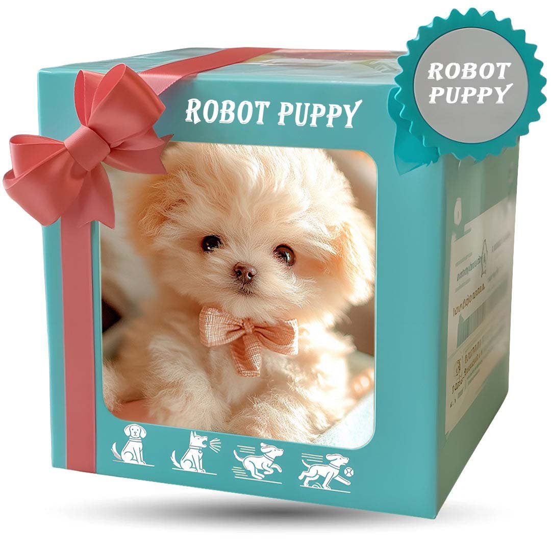 Robotpuppy Interactief Batterij Zachte Vacht Knuffeldier Kinderen Senioren Levensechte Puppy Gezelschapsspeelgoed