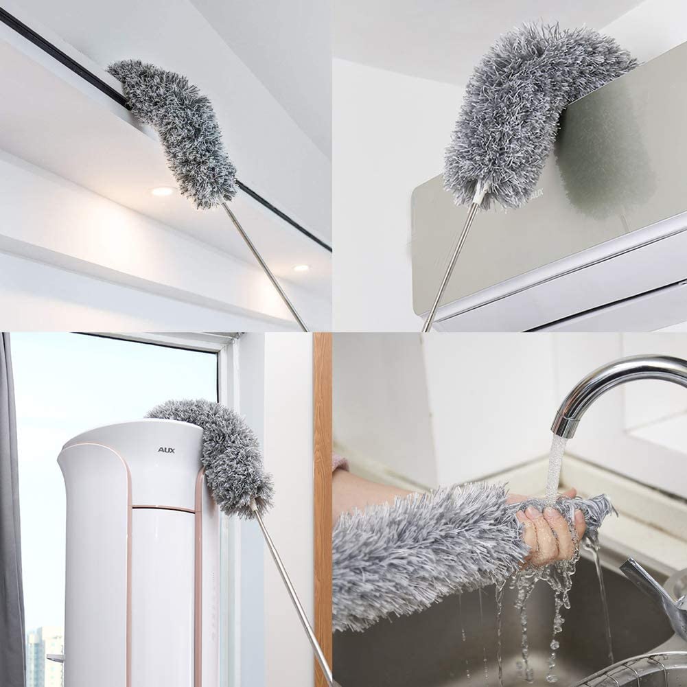 Telescopische Plumeau Uitschuifbaar 86-280 cm Microvezel Plafond Hoge Plekken Stofafnemer Plumeaustaaf Lang Schoonmaakmiddel Vloer tot Plafond
