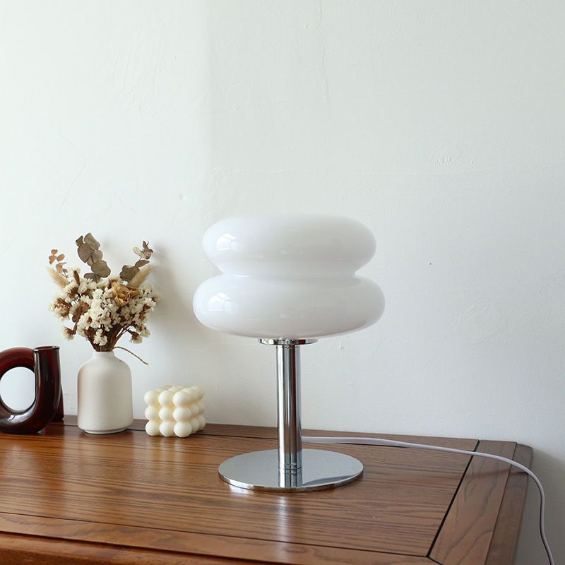 Tafellamp Glazen Ei Italiaans Designer Design LED Dimbaar Slaapkamer Woonkamer Studeerkamer Sfeerverlichting Draaiknop IJzer Glas