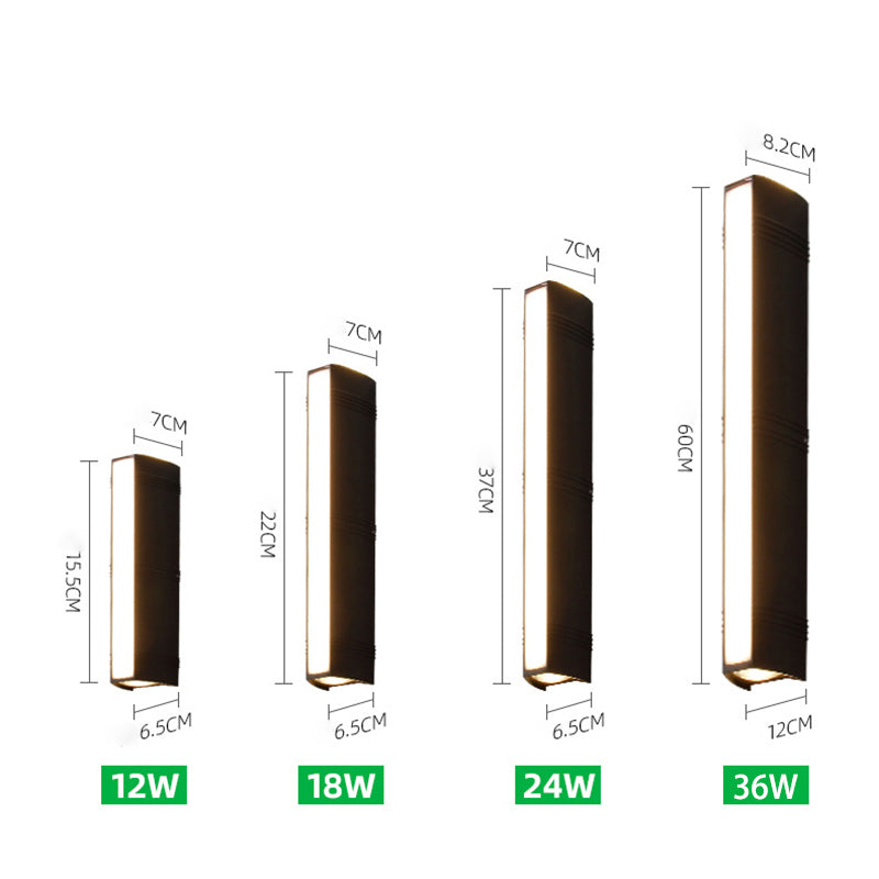 Moderne LED Wandlamp Waterdicht Zwart voor Terras en Tuin