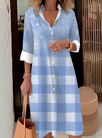 Vrouwelijke Overhemdjurk Elegante Korte Stijl
