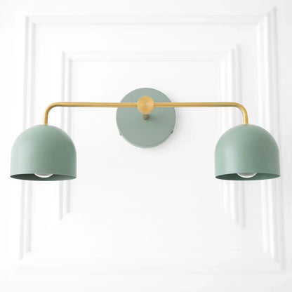 Koepelkapjes Wandlamp Modern Scandinavisch Metaal Zwart Messing 2-3 Lichtpunten Badkamer Hal Slaapkamer Sfeerverlichting