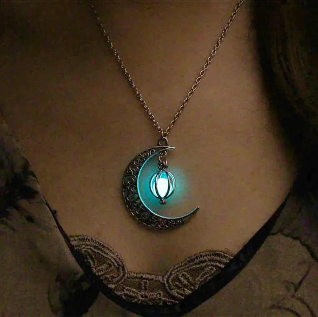 Maansteen Hanger Ketting Zilverkleurig Edelstaal Vrouwensieraad Etherische Glans Intuïtie Symbool