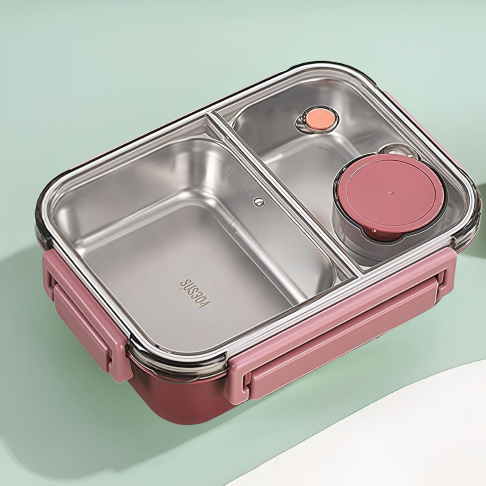 Isolerende Lunchbox Roestvrijstaal 850ml Lekvrij Warmhoudbox Thermo Voedseltrommel Werk School Reizen Meerdere Vakken