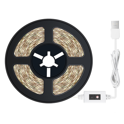 Bewegingssensor LED Flexibele Lichtstrip Binnen USB Batterij Waterdicht Kastverlichting Trapverlichting Handscanner Automatische Dimbare Stripverlichting Verlichtingsstrip Warm Koel Wit 1m 2m 3m 5m