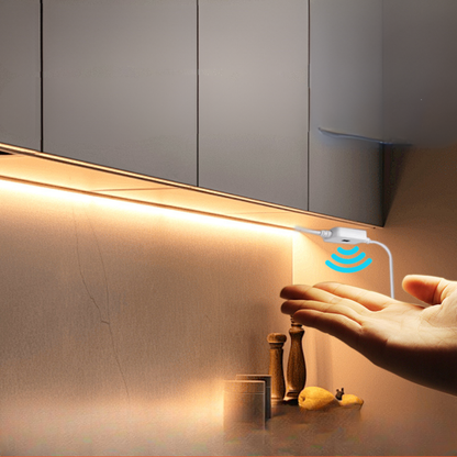 Bewegingssensor LED Flexibele Lichtstrip Binnen USB Batterij Waterdicht Kastverlichting Trapverlichting Handscanner Automatische Dimbare Stripverlichting Verlichtingsstrip Warm Koel Wit 1m 2m 3m 5m