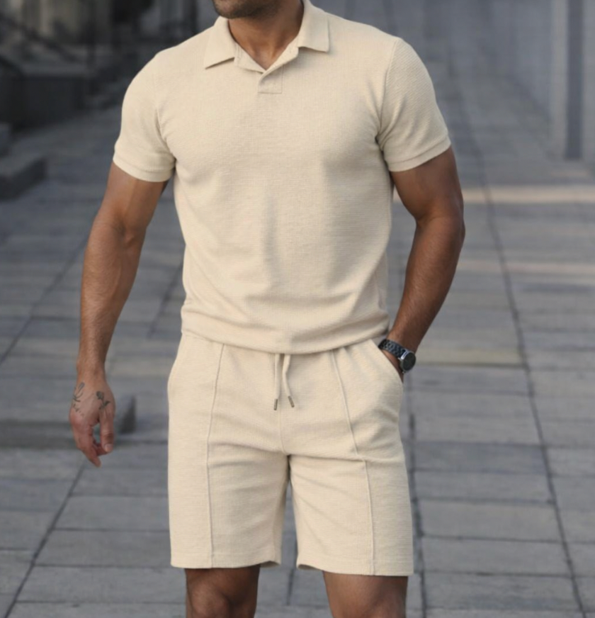 Heren Polo en Shorts Set - Zomerset voor Mannen Relaxed Stijl