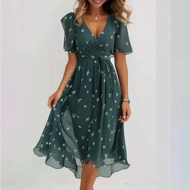 Elegante Midi Jurk met V-hals - StudioMarella