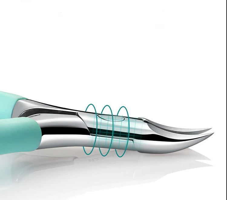 Ergonomische Nagelknipper met Beschermkap voor Dikke Nagels 25° Gebogen Klingen Chirurgisch Edelstaal Veilig Knippen