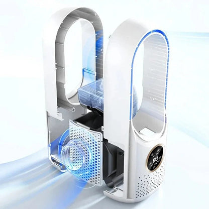 Bladloze Stille Draagbare Luchtkoeler Compacte Tafelventilator Modern Design Instelbare Snelheden Energiezuinig Thuis Kantoor