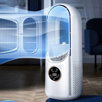 Bladloze Stille Draagbare Luchtkoeler Compacte Tafelventilator Modern Design Instelbare Snelheden Energiezuinig Thuis Kantoor