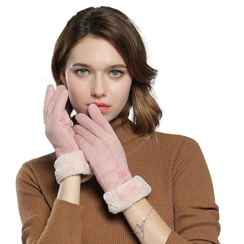 Touchscreen Winterhandschoenen Dames – Winddicht en Warm met Wolvoering voor Smartphone Gebruik