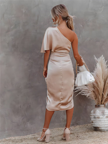 Zomerjurk Off-Shoulder voor Bruiloftsgasten Vrouw