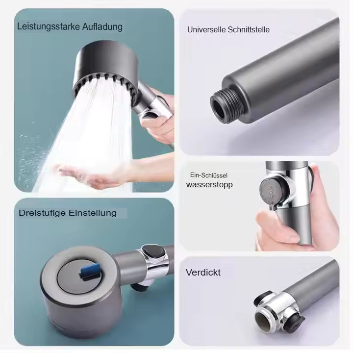 Hoogwaardige Douchekop met Drie Standen voor Massage en Ontspanning | Waterbesparing | Universele Aansluiting