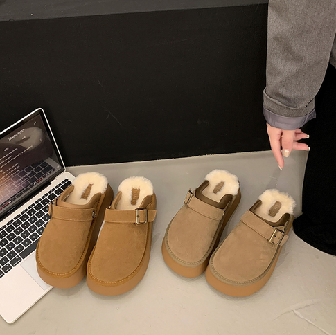 Dames Pantoffels Suède Warm en Comfortabel voor Winter