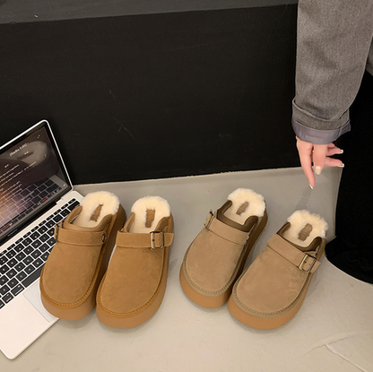 Dames Pantoffels Suède Warm en Comfortabel voor Winter