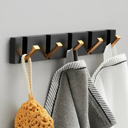 Wandhaak Opvouwbaar RVS Zwart Goud Kapstok Haak Badkamer Hal Keuken Inklapbaar Minimalistisch Design Jashaak Handdoekhaak