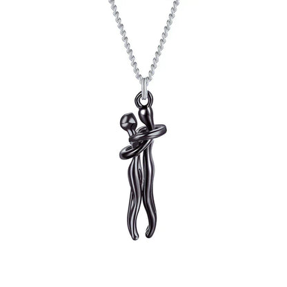 Omarming Ketting – Twee Figuren – Liefde & Verbondenheid – Hypoallergeen Staal