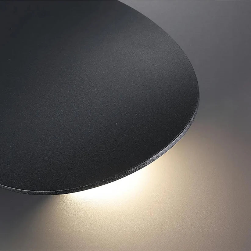 Metalen Wandlamp Schijf Aluminium LED 7W Zwart Wandverlichting Binnen Modern Minimalistisch Design Sfeerverlichting