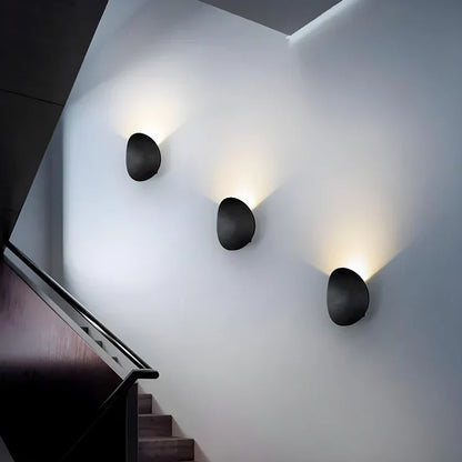 Metalen Wandlamp Schijf Aluminium LED 7W Zwart Wandverlichting Binnen Modern Minimalistisch Design Sfeerverlichting