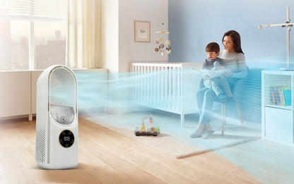 Draagbare Aircooler USB Mini Ventilator 6 Standen 100ml Slaapkamer Bureau Stil Energiezuinig Wieltjes Afstandsbediening