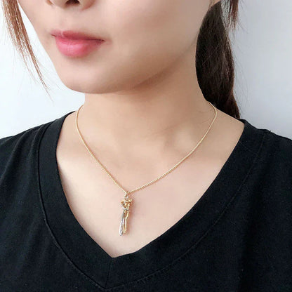 Omarming Ketting – Twee Figuren – Liefde & Verbondenheid – Hypoallergeen Staal