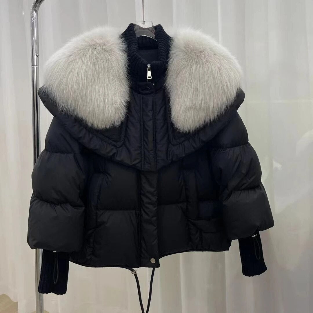 Dunne Parka met Bontkraag Warm en Licht