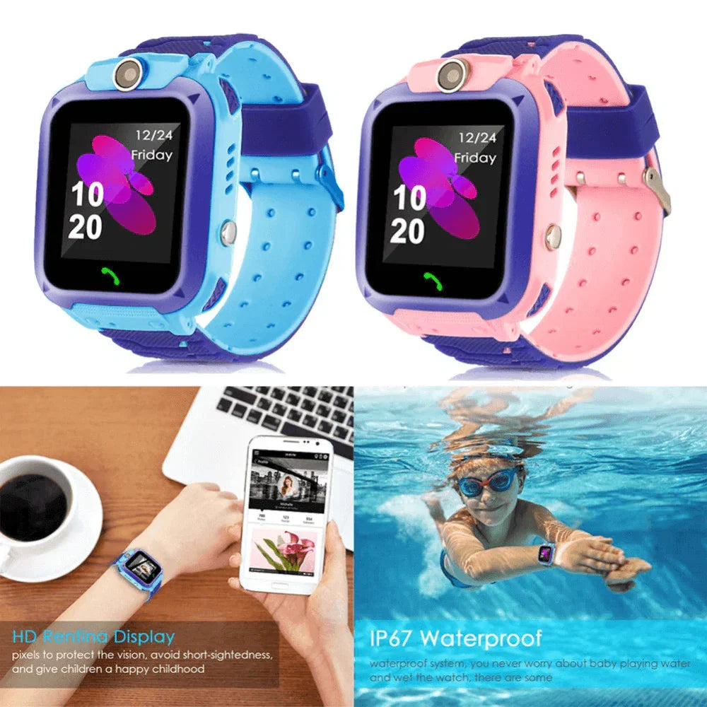 Kinder Smartwatch met GPS Tracking en Noodknop – Waterdicht en Schoolmodus