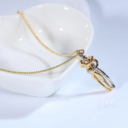 Omarming Ketting – Twee Figuren – Liefde & Verbondenheid – Hypoallergeen Staal