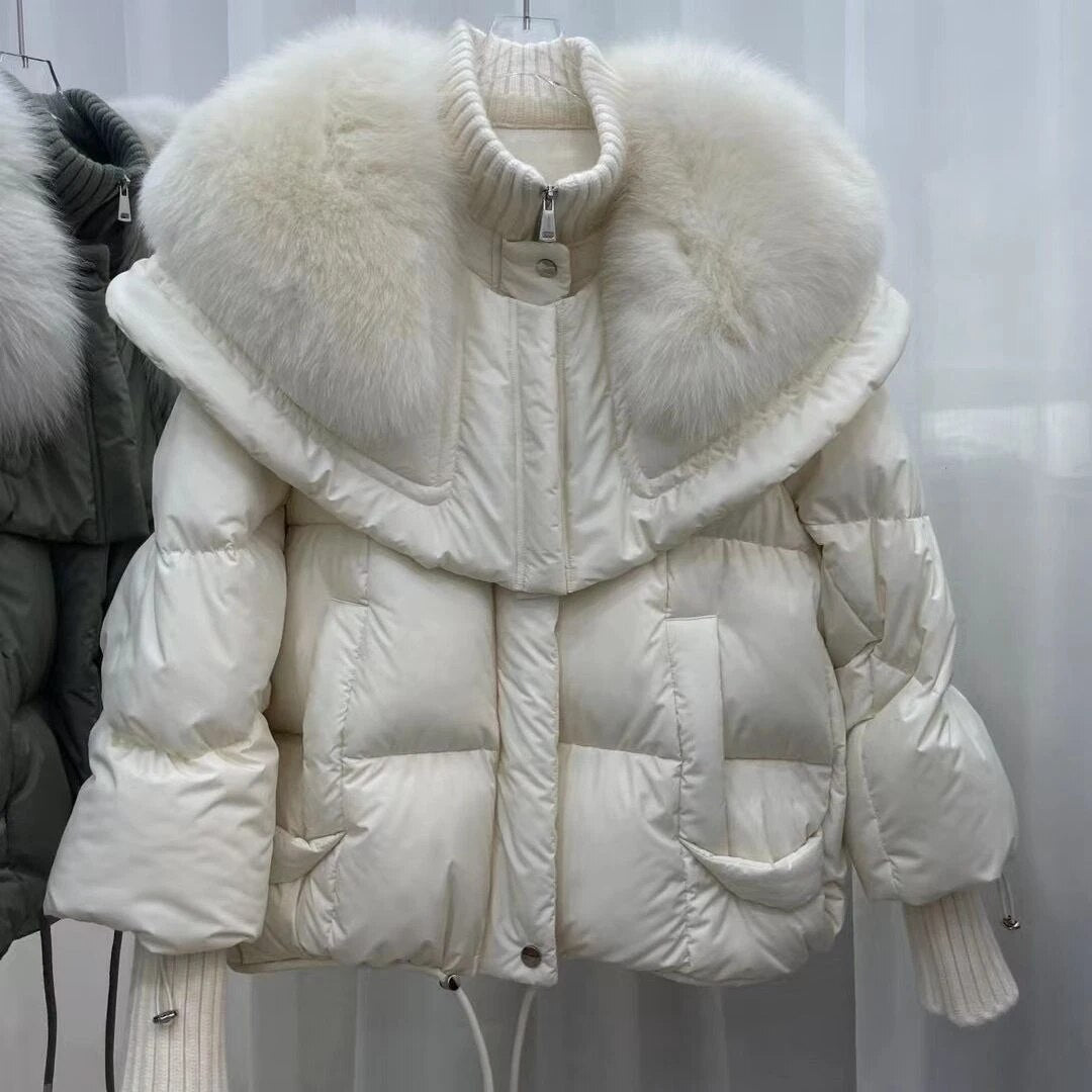 Dunne Parka met Bontkraag Warm en Licht