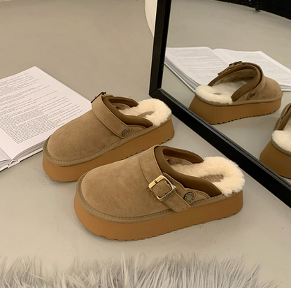 Dames Pantoffels Suède Warm en Comfortabel voor Winter - StudioMarella