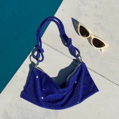 Luxe Schouder tas met Ketting Sluiting Glanzend Leer
