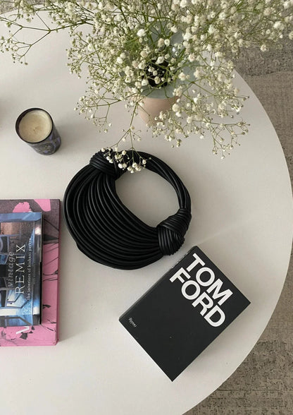 Zwarte Leren Schoudertas Luxe Design Handtas